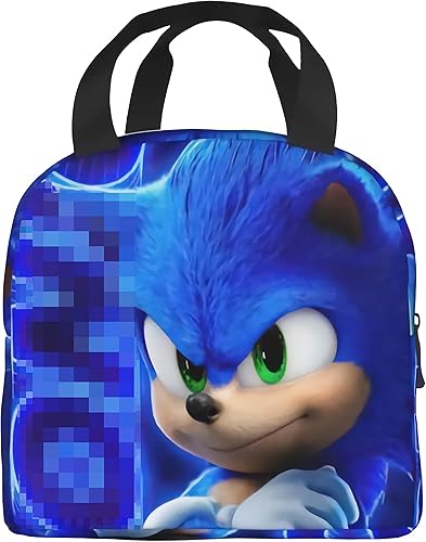 Lonchera de anime bolsa de cena de dibujos animados bolsa de mano aislada para exteriores para oficina trabajo picnic