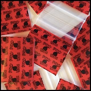 125125 Apple Mini Ziplock Baggies Stay High Bomb Design 100 Bags 1.25" X 1.25"