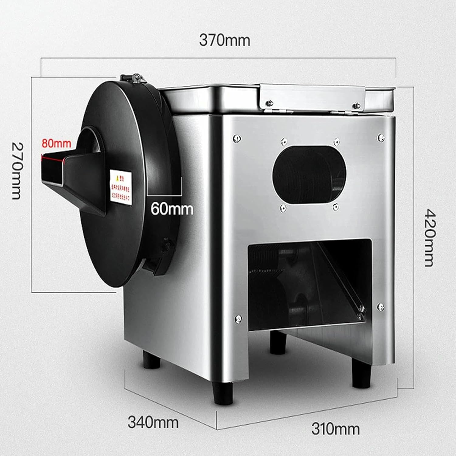 Meat Slicer,Commercial Desktop Stainless Steel Fresh Meat Cutter,400lbs/H,3.5mm Electric Meat Slicer for Home Commercial Use,For Various Meat or Vegetables