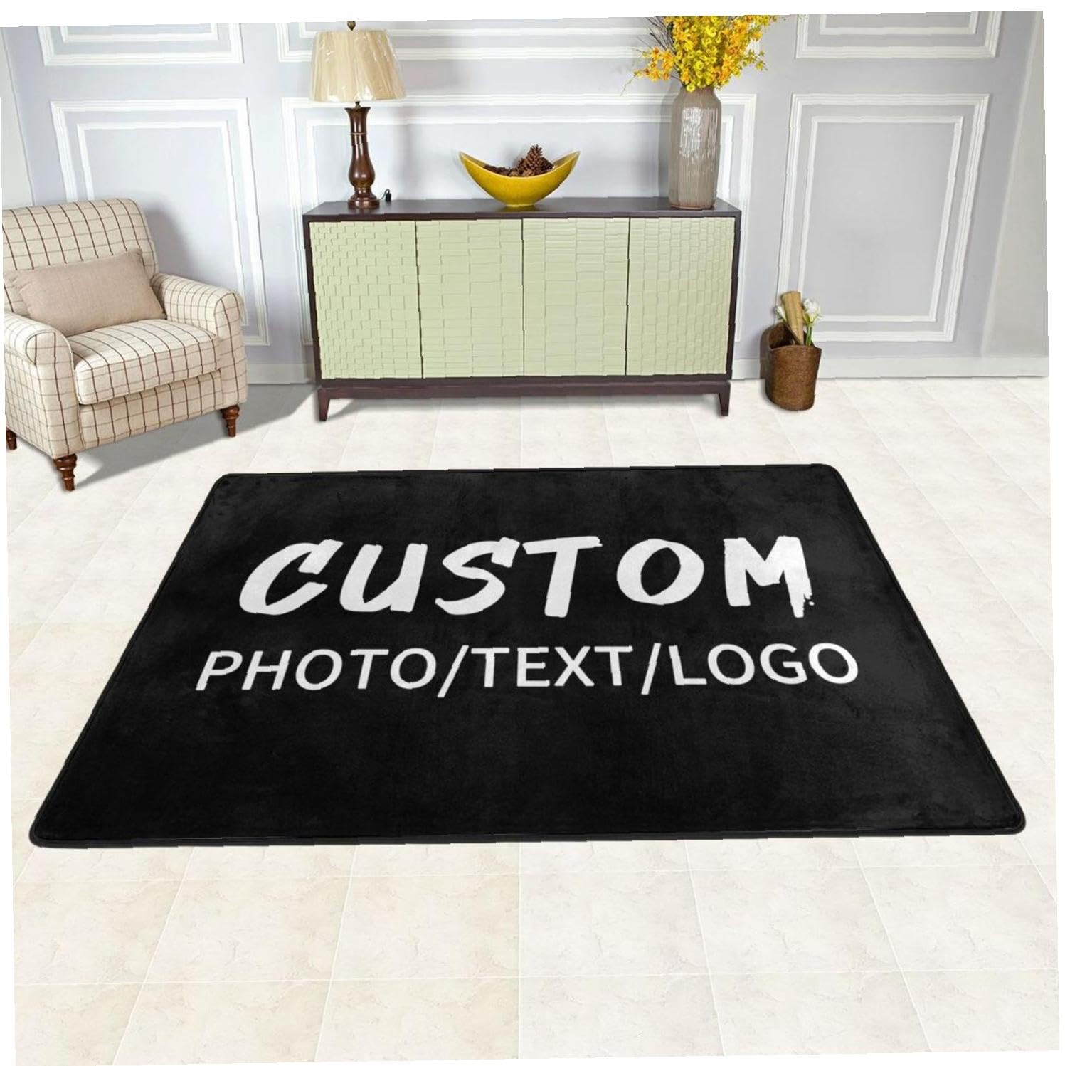 Tapis personnalisé avec logo paillasson intérieur extérieur lavable