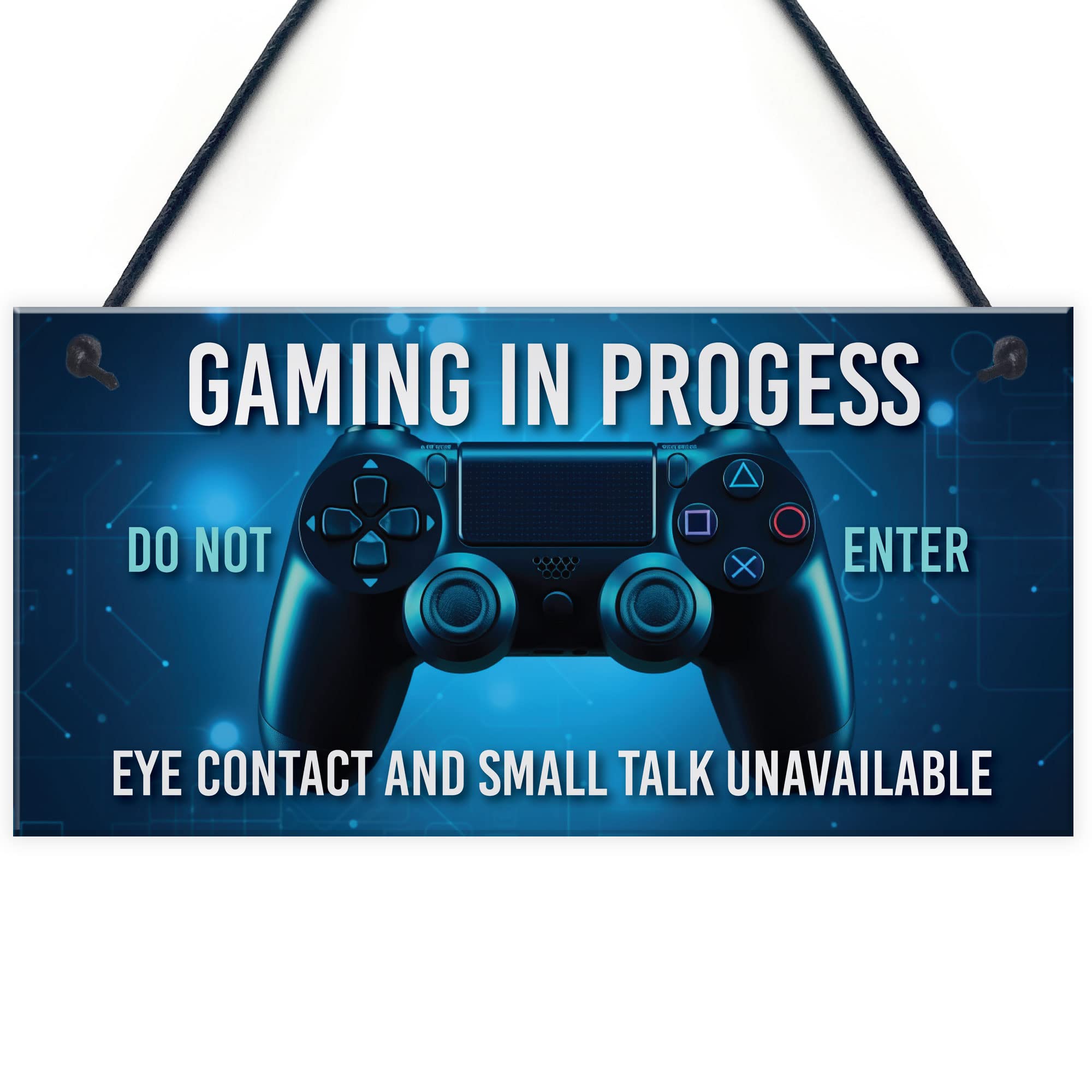 Red Ocean Funny Gamer - Gaming In Progress Games Room Sign - Gaming Sign For Boys Bedroom Man Cave - Gamer Birthday Christmas For Son Brothe...