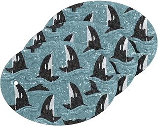 MAOBLYR Quick Absorption Household Cleaning Sponge,Double-Sided Reusable3.54x2.56In,Kitchen Tableware Multi-Purpose Cleaning 3 Sets-Cool Orcas