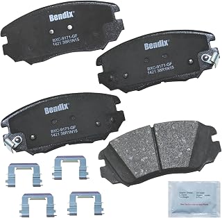 Bendix Premium Copper Free CFC1421 Premium Copper Free Ceramic Brake Pad (with Installation Hardware Front)