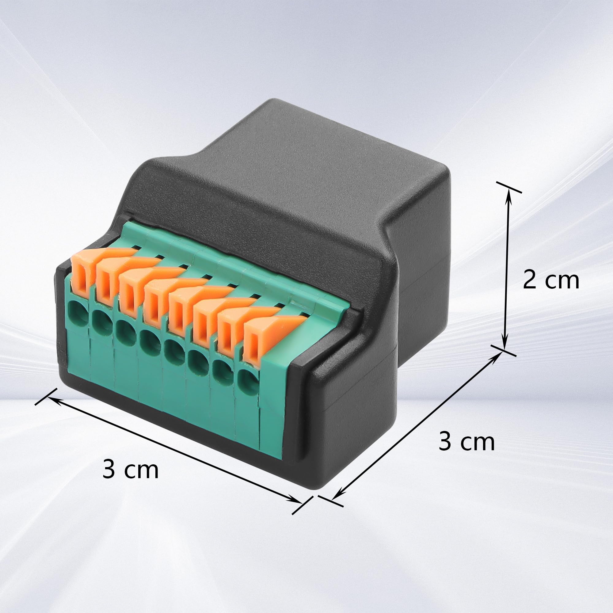 RJ45 to 8-Pin Adapter - Solderless Ethernet Connector -6