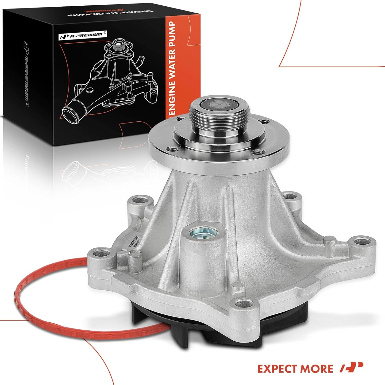 A-Premium Engine Water Pump with Gasket Compatible with Ford F-250 Super Duty 2008-2010, F-350 Super Duty 2008-2010, V8 6.4L