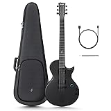 Enya Electric Guitar Nova Go Sonic Smart Electric Carbon Fiber Guitarra with 10W Wireless Speaker, Onboard Presets, Charging Cable, Adjusting Wrench, and Gig Bag Black