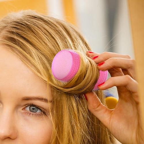 Miniatura 5 de Uonlytech 12 rodillos de espuma para el cabello, rizadores de esponja para el cabello, rodillos de autoagarre para el cabello, herramientas de