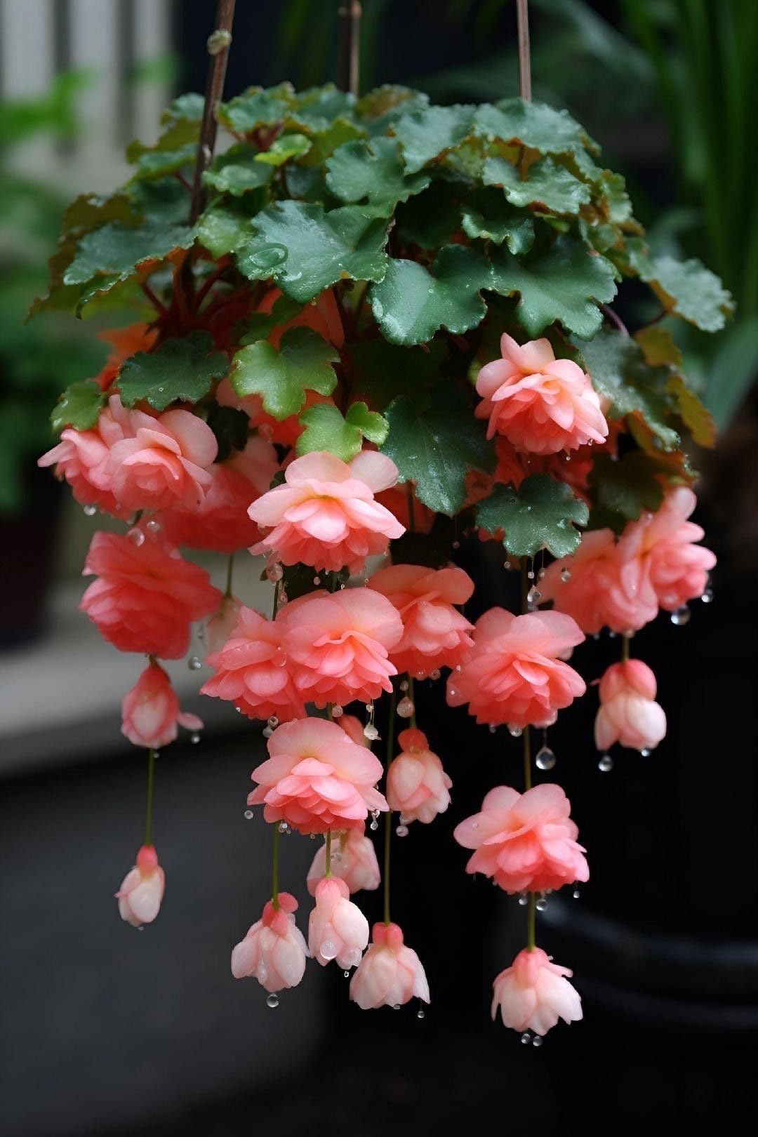 Weeping Begonia Imported Flower Bulbs for Home and Outdoor Gardening Pack of 1 bulbs (LITE PEACH)