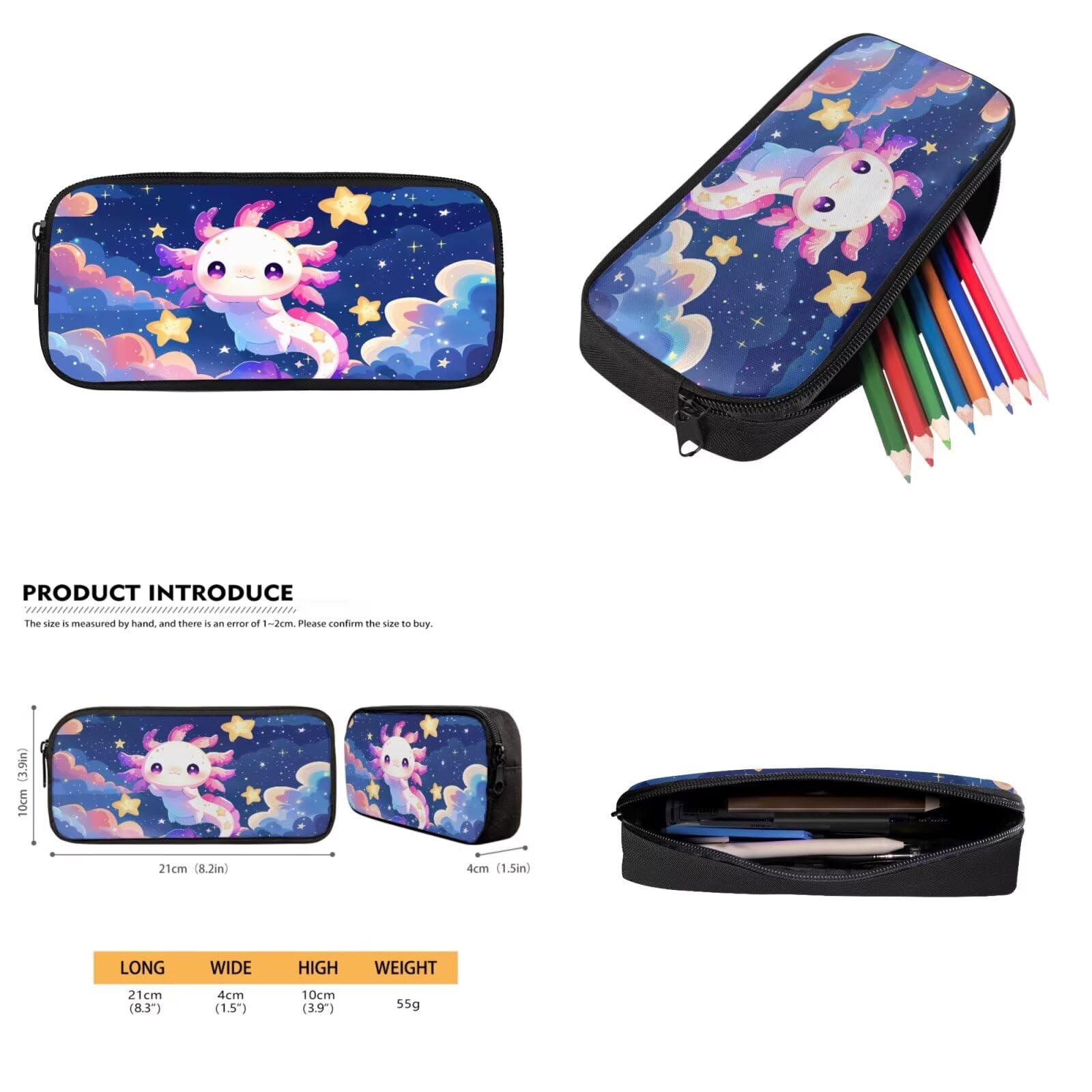 HUGS IDEA Zaino carino per ragazze 4 in 1 borsa per libri scolastici per scuola elementare media 43 cm