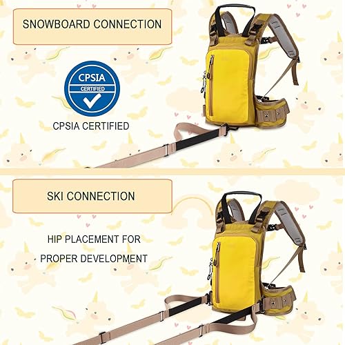 Miniatura 6 de Arnés de esquí y snowboard para niños mantener a los más pequeños seguros cuando aprenden a esquiar, entrenador de arnés de esquí para niños pequeños
