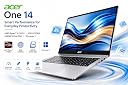 Acer One 14 Laptop Z14-55M | 14" HD Display | AMD Ryzen 3 7320U | 8GB LPDDR5 RAM | 256GB NVMe SSD | Windows 11 | Thin & Light Design | AMD Radeon Graphics | Silver gallery image
