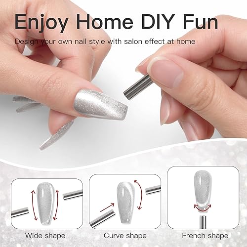 Miniatura 8 de Gsnagole Kit de esmalte de uñas de gel  Juego de esmalte de uñas de gel magnético ojo de gato, esmalte de uñas de gel UV LED, juego de regalo de