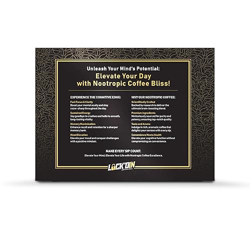 Miniatura 4 de LOCK'DIN Nootropic K-Cup, 36 unidades, cápsulas de tostado medio oscuro, 130 mg de cafeína por porción (granos de café verde), sabor a caramelo de