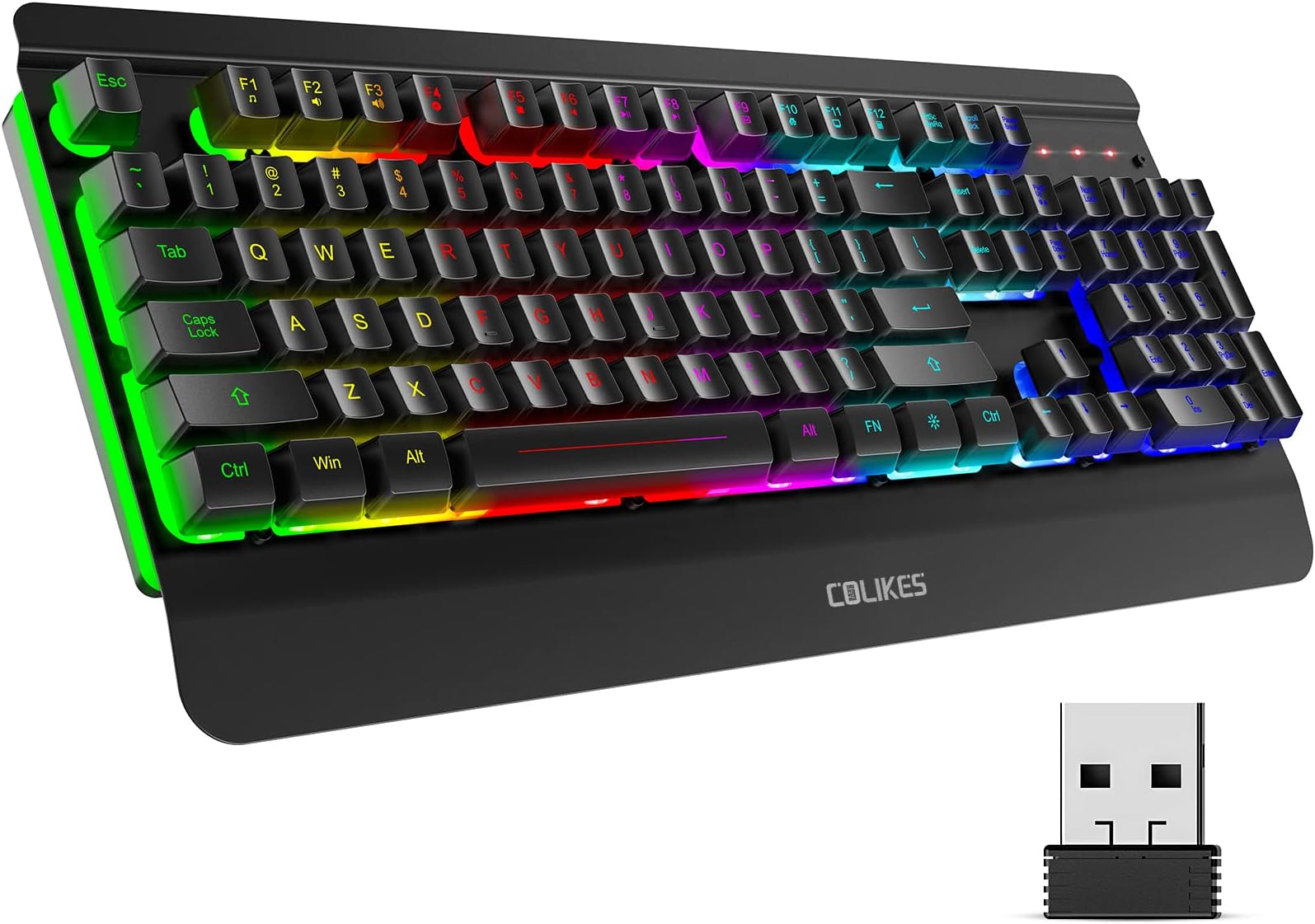 Gaming Keyboard Wireless, Light Up LED Backlit