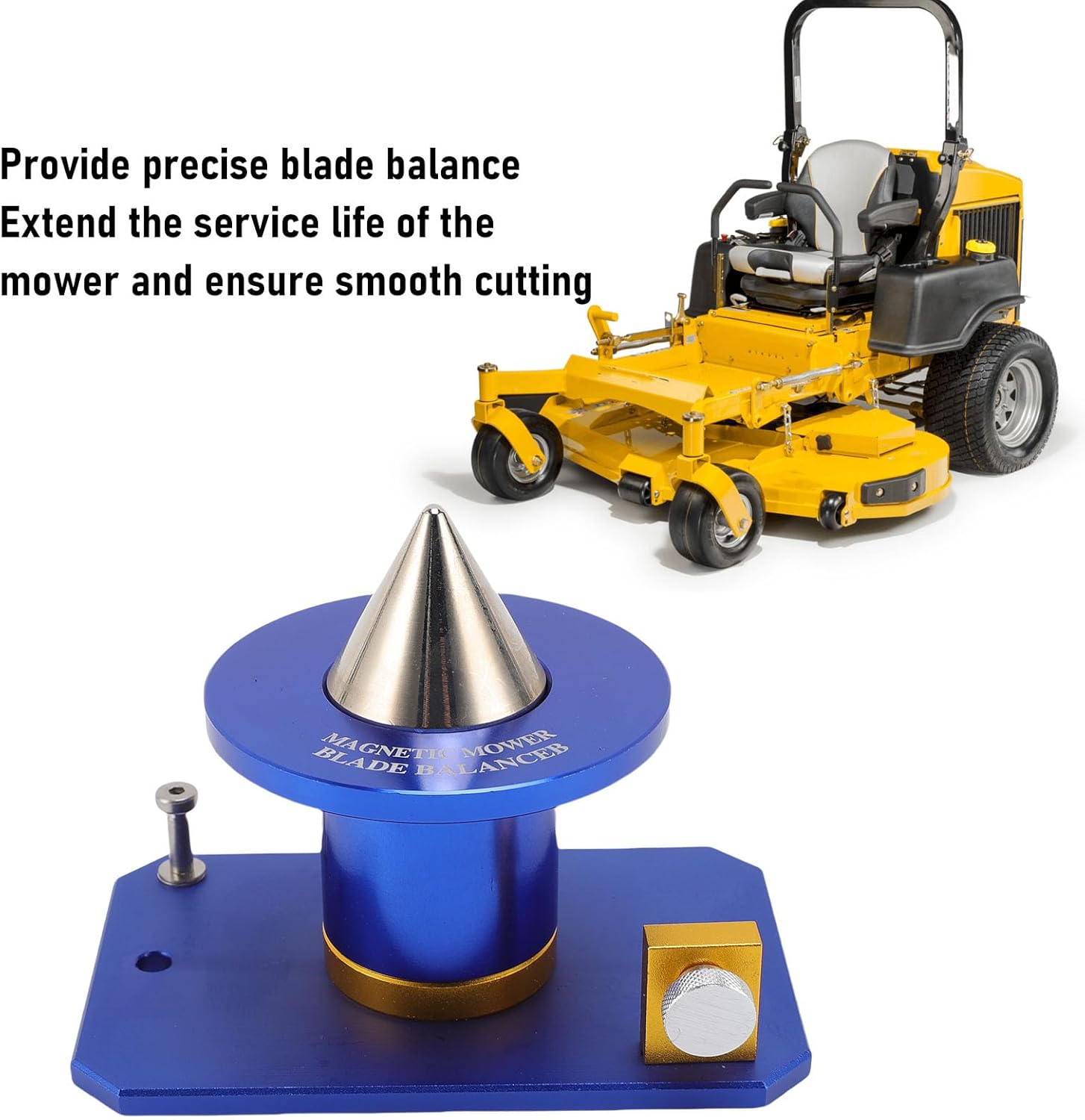 Magnetic Wall Mount Balancer Aluminium Alloy Wall Mount Balancer 339075B Heavy Precision Balancers for Mowers (Blue)