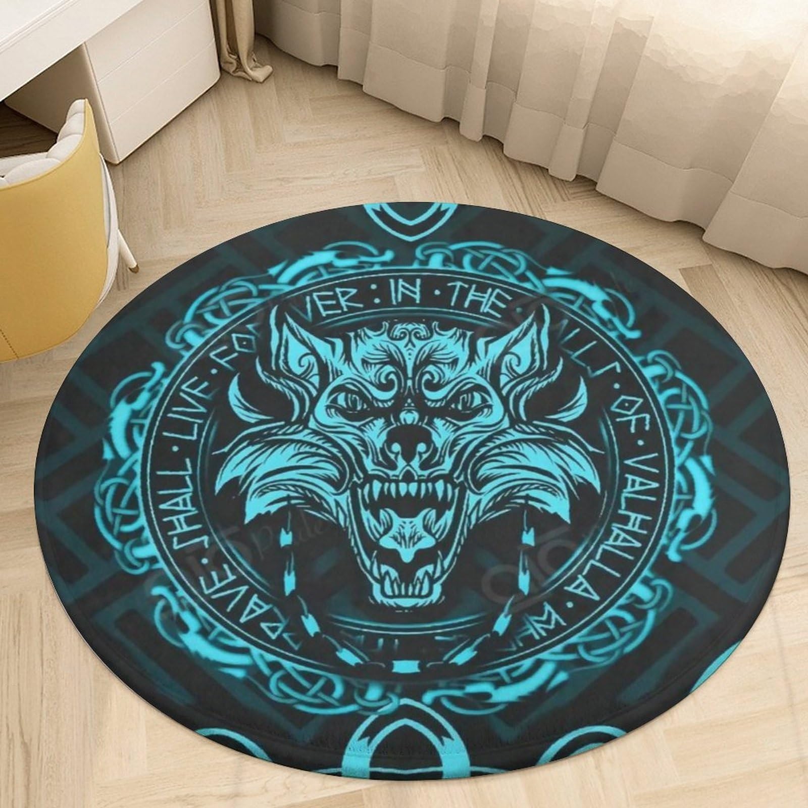 Tapis loup de Fenrir Viking antidérapant pour sécuriser et décorer le sol