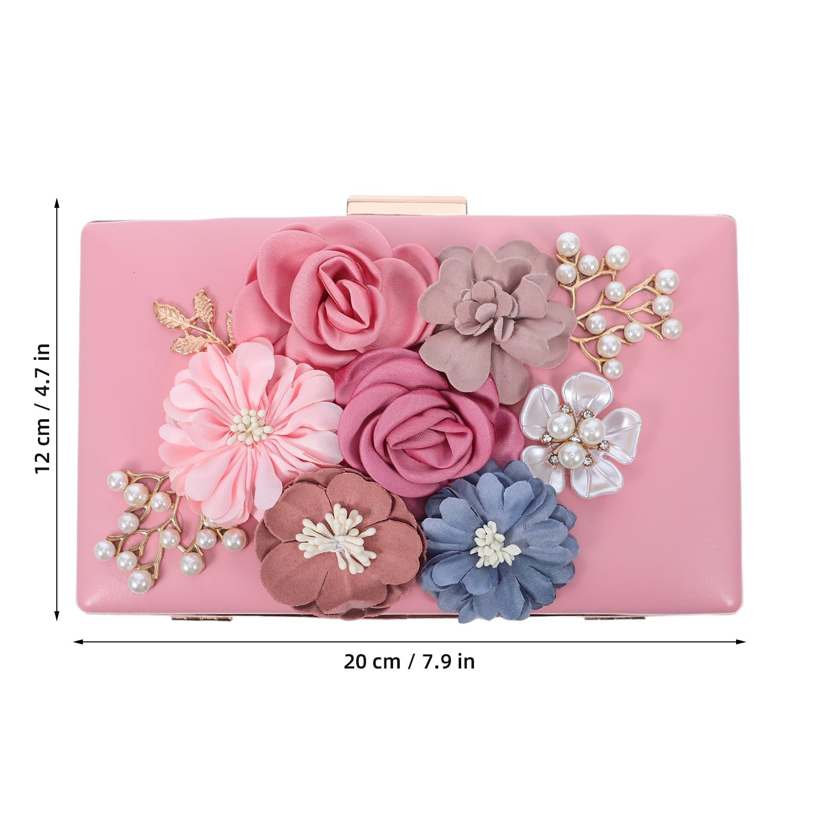 Gatuida Pochette floreale da donna, borsetta rosa da, 8x5x2