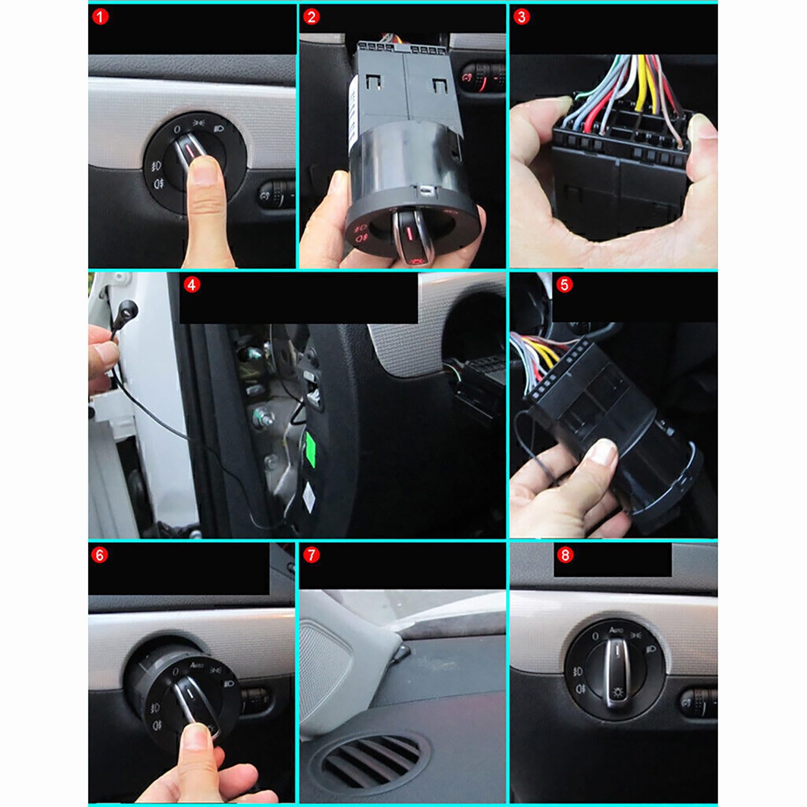 Przełącznik reflektorów z modułem czujnika światła V..W GOLF MK4 POLO BORA JETTA PASSAT Automatyczny przełącznik sterowania reflektorami 3BD941531 1C0941531