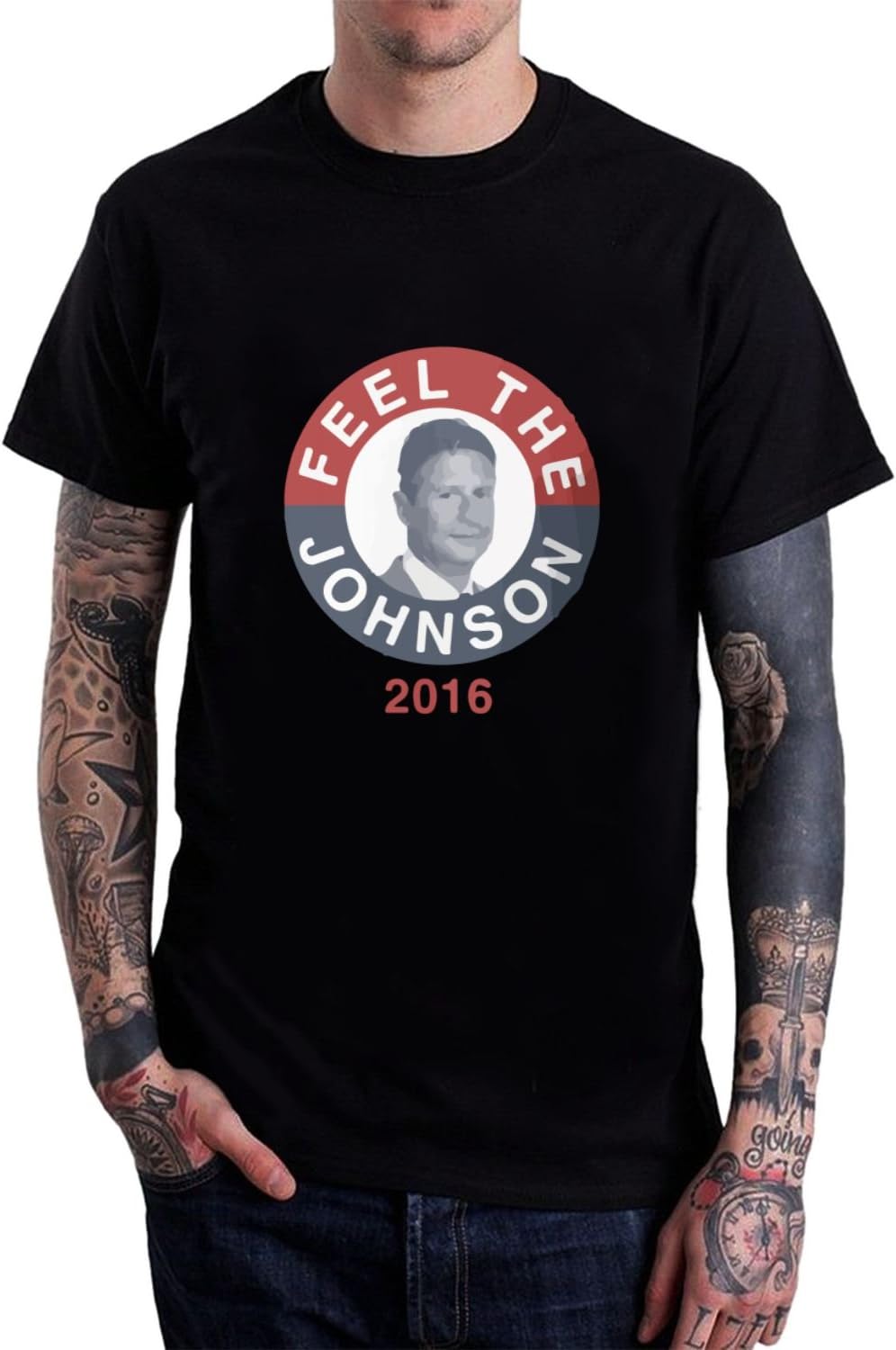 Men's Gary Johnson Feel the Johnson T-shirts Black