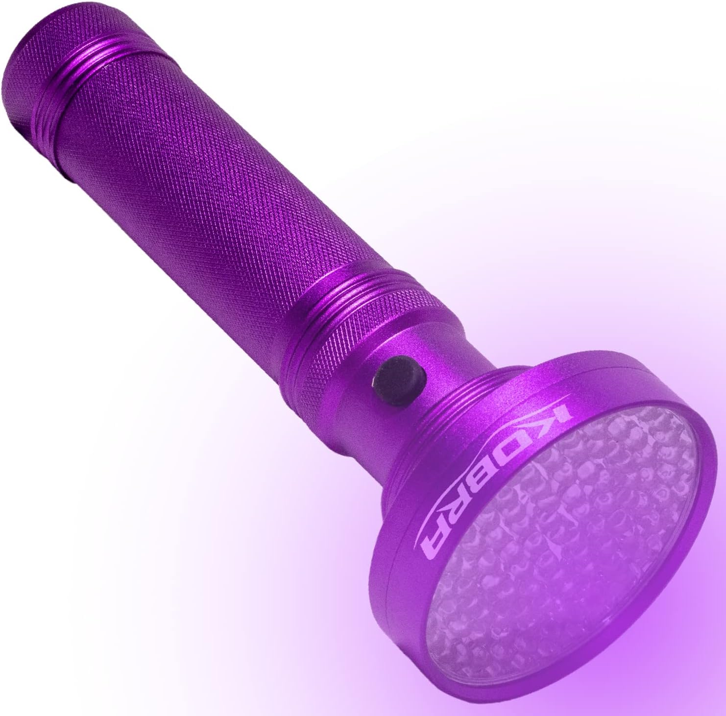 Kobra UV Black Light Flashlight 395nm - 100 LED Portable UV Light & Black Light for Pet Urine Detection - Home or Hotel Bed Bugs, Leaks & Counterfeit Money Inspection - 18W, (Black)