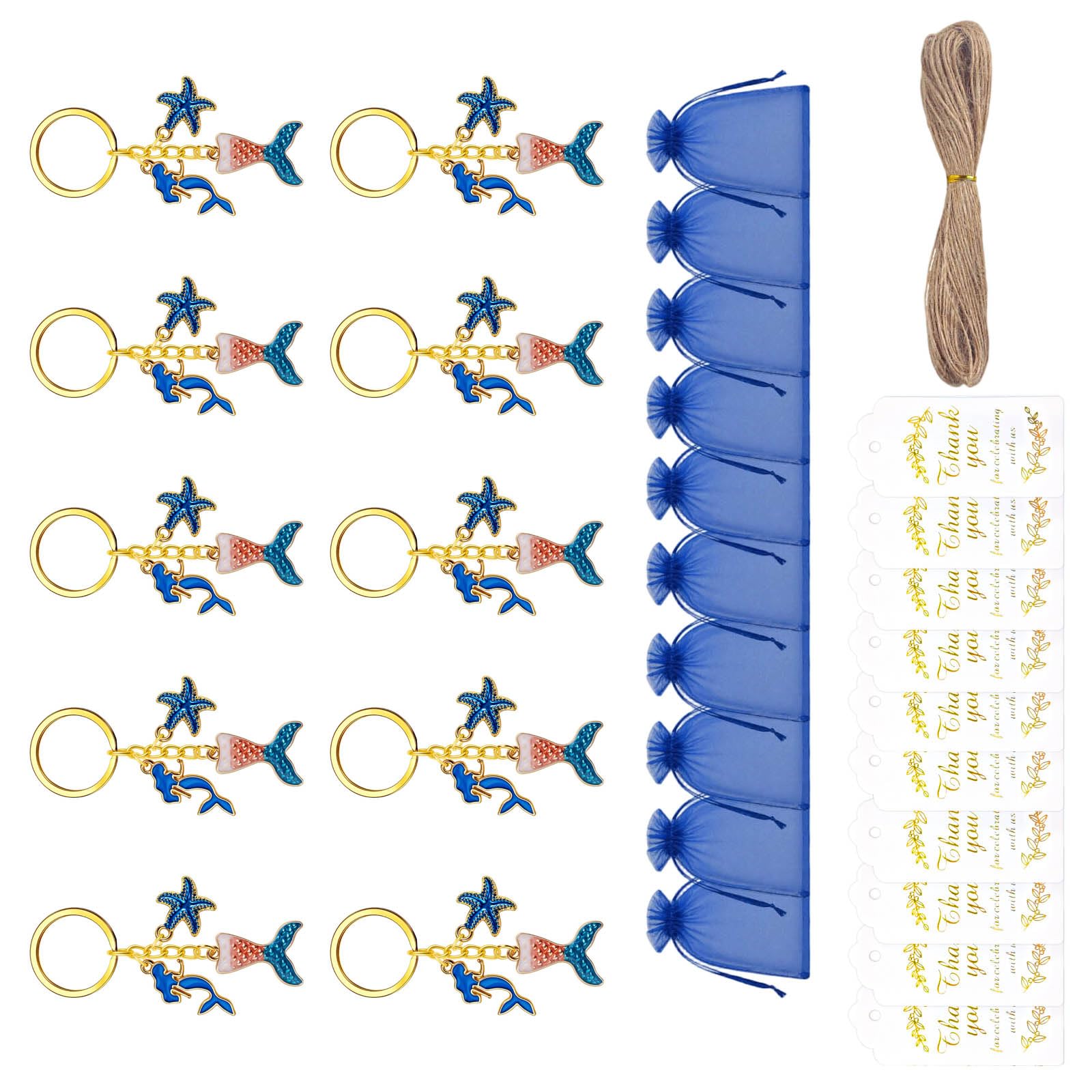 JSGHGDF Of 10 Unique Sea Creature Keychains Feature Oil Dropping Design Artistic Holders Set Ideal for Celebration Thin Carry Keyring