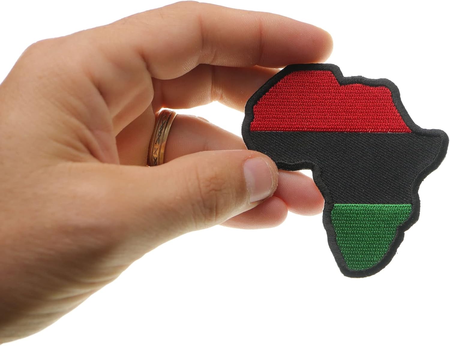 African Map Patch - 3x3 inch. Embroidered Iron on Patch