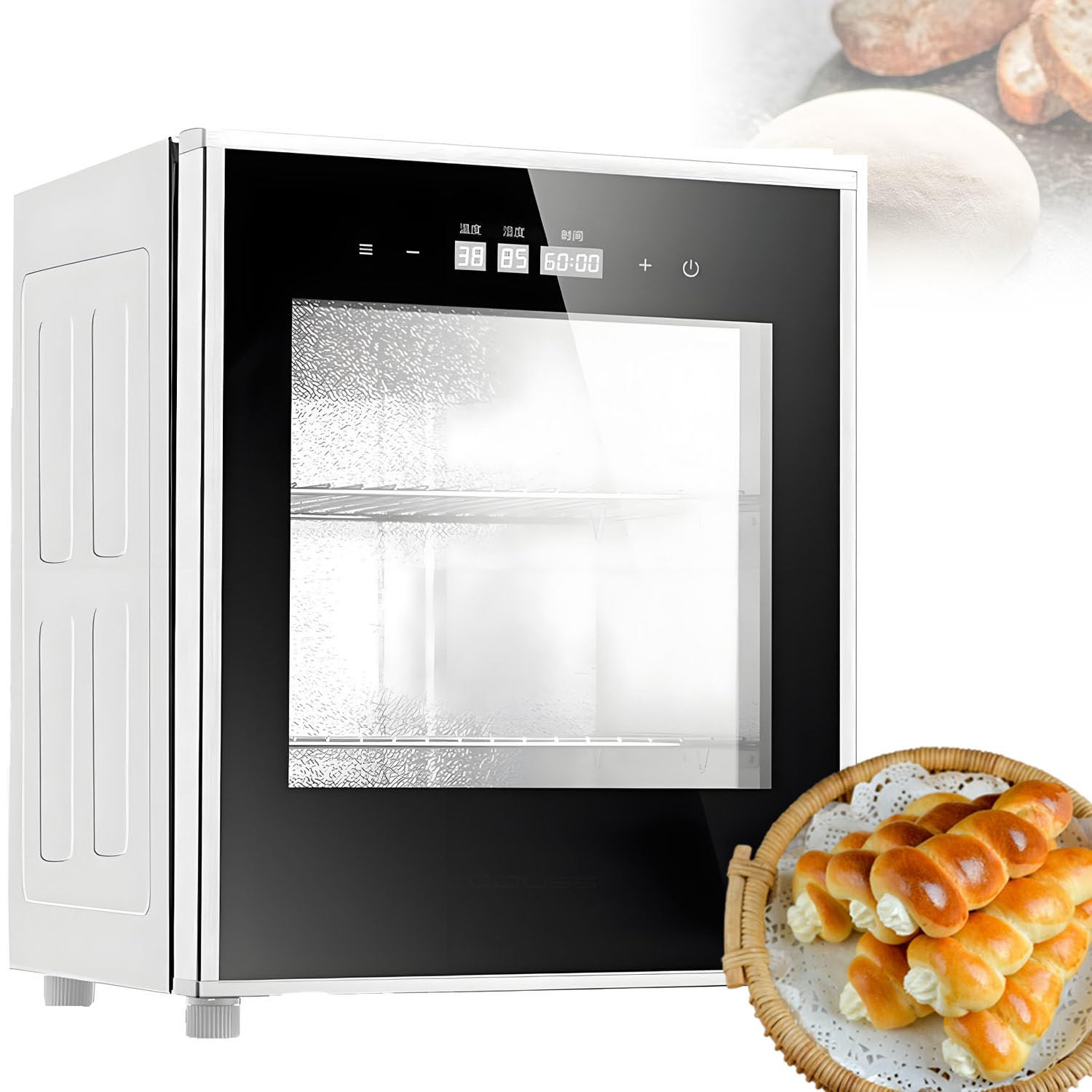 Caja de fermentación de Pan casero de 40 l, fermentador eléctrico de Masa con Temperatura, Tiempo y Humedad Ajustables para una fermentación Uniforme de Pan, Pizza y Masa Madre.