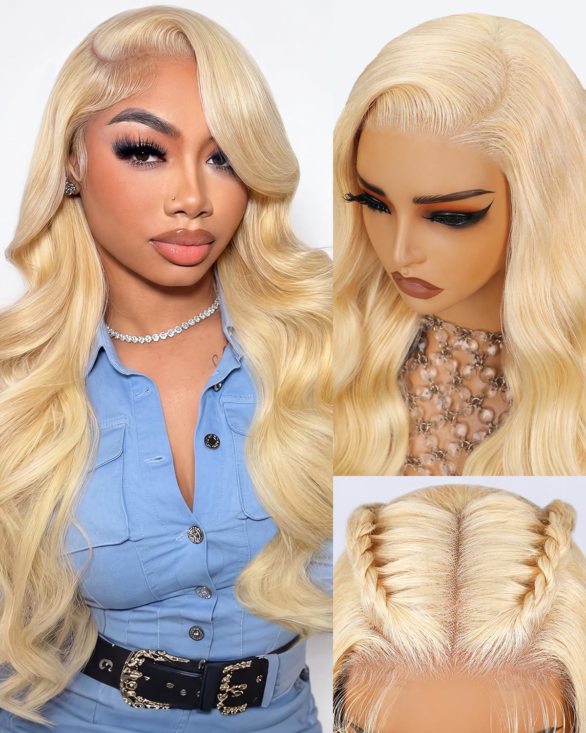 Arabella 5X6 613 Lace Front Wig Human Hair 613 Glueless Wigs Human Hair 240% Density 613 Human Hair Wig Pre Cut Lace and Pre Plucked (24inch, 613 6X5 Body Wave Wig)