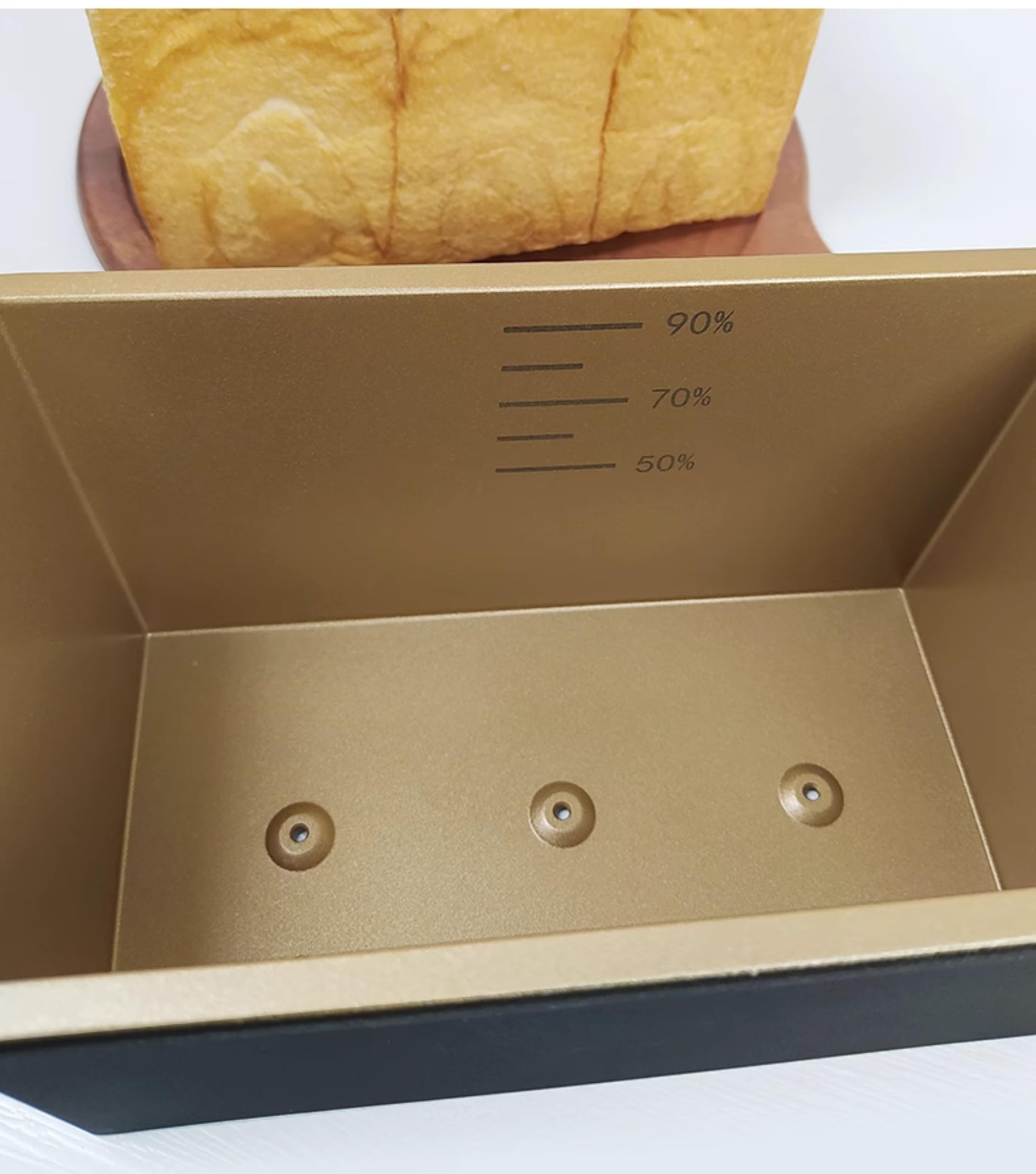 Molde para pan con revestimiento antiadherente, utensilios para hornear con tapa para tostadas caseras, capacidad de 450 g