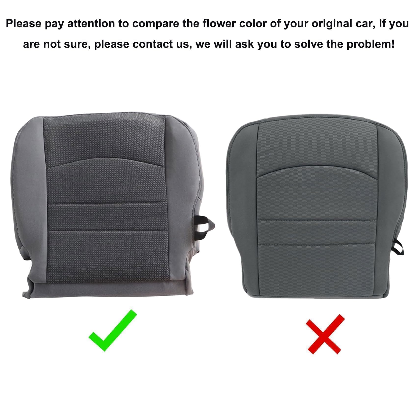 Driver Side Bottom Seat Cover For 2013-2018 Dodge Ram 3500, 4500, 5500 ST - Gray Vinyl, OEM Style