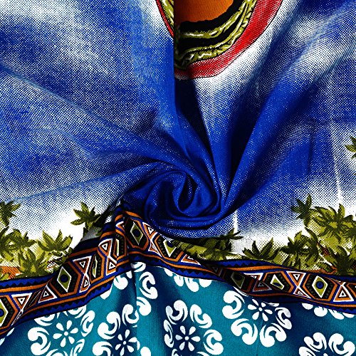 Image of Story@Home Vintage Jaipuri Collection 152 TC Cotton 1 Bedsheet for Double Bed and 2 Pillow Cover - Floral, Blue