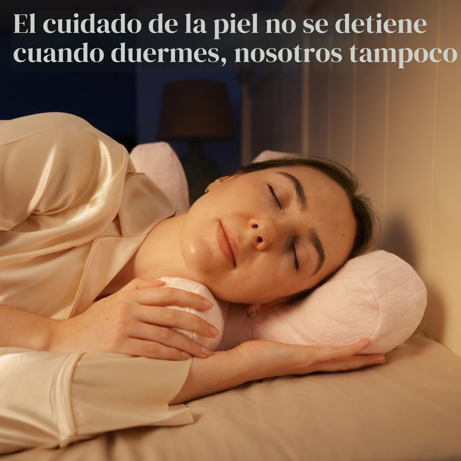 vocheer Almohada Antiarrugas, Cómoda Almohada Alternativa al Plumón para la Cara, Almohadas de Belleza Ajustables que Proporcionan Apoyo para el Cuello y Alivio del Dolor, Diseño Ergonómico Perfecto
