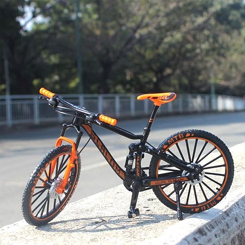 Miniatura 3 de Ailejia Adorno de bicicleta de montaña de aleación MTB, modelo de bicicleta, decoración de pastel de carreras, bicicleta DH, dedo de montaña,