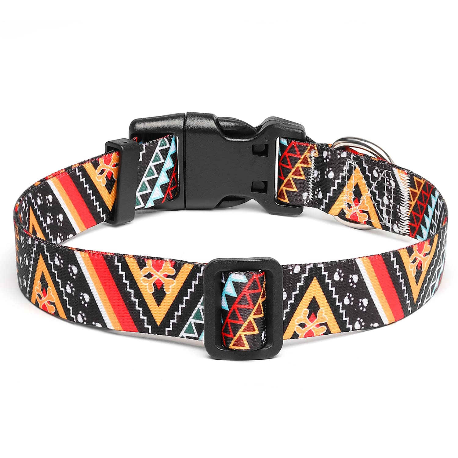 Mercano Collar ajustable para perro, patrones de diseño especial, nailon suave, cómodo y duradero, para perros pequeños, medianos y grandes (S, oro étnico) — view 2