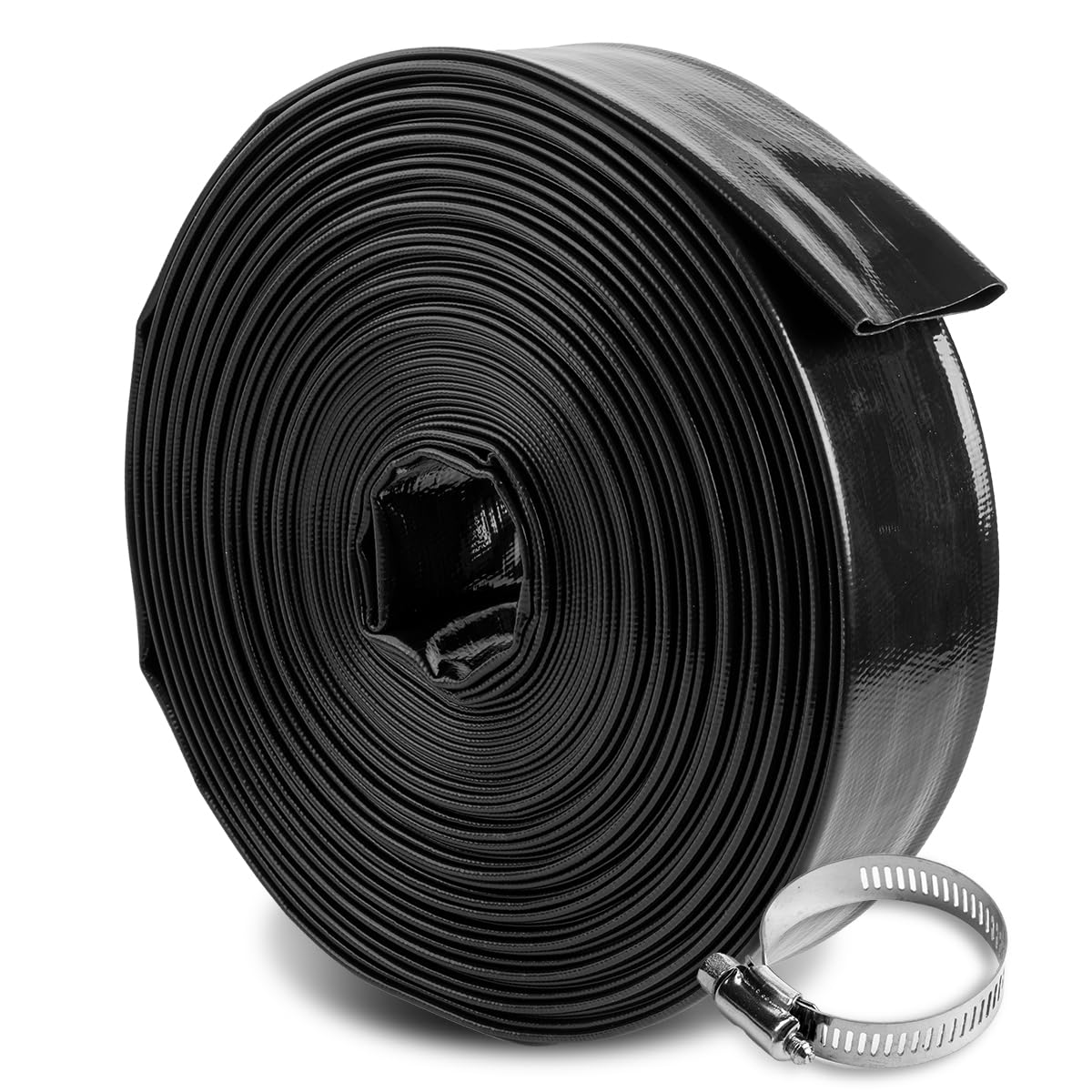 Tuyau de décharge de pompe de puisard et drainage de l'eau plat 30m
