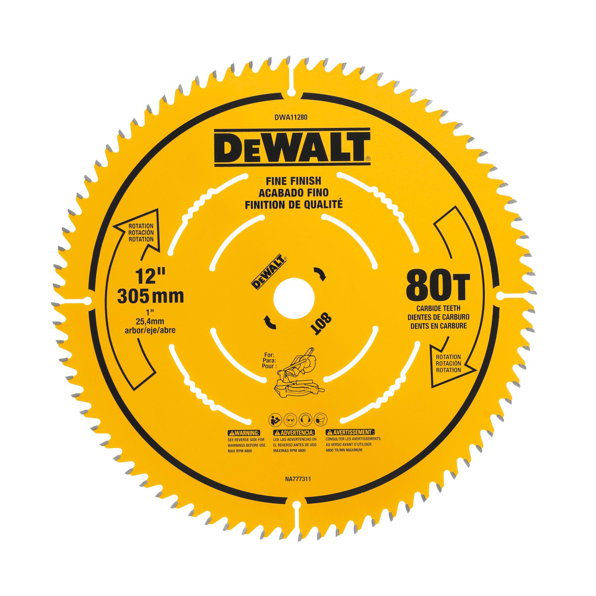 DEWALT 30.5 cm 80T precyzyjne wykończenie brzeszczot (DWA11280)