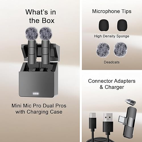 Miniatura 7 de Mini Mic Pro (Último modelo micrófono inalámbrico para iPhone, iPad, Android, micrófono Lavalier para grabación de video, micrófono para iPhone,