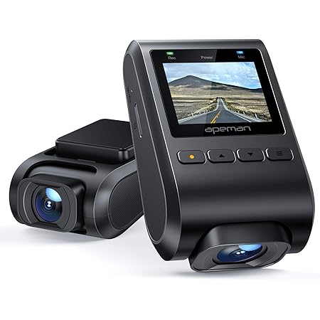 Amazon 最新版 Apeman ドライブレコーダー 隠蔽型 超小型 1080pフルhd高画質 電波障害対策 緊急録画 常時録画 Led信号機対策 防犯カメラ 駐車監視 動体検知 170度広視野角 日本語取扱説明書付き 12ヶ月安心保証 ドライブレコーダー本体 家電 カメラ
