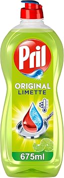 Pril Original Lime 675 ml, Hand Dishwashing Liquid with Highest Degreasing Power, for Clean Dishes, Even in Cold Water, Fresh Lime Fragrance