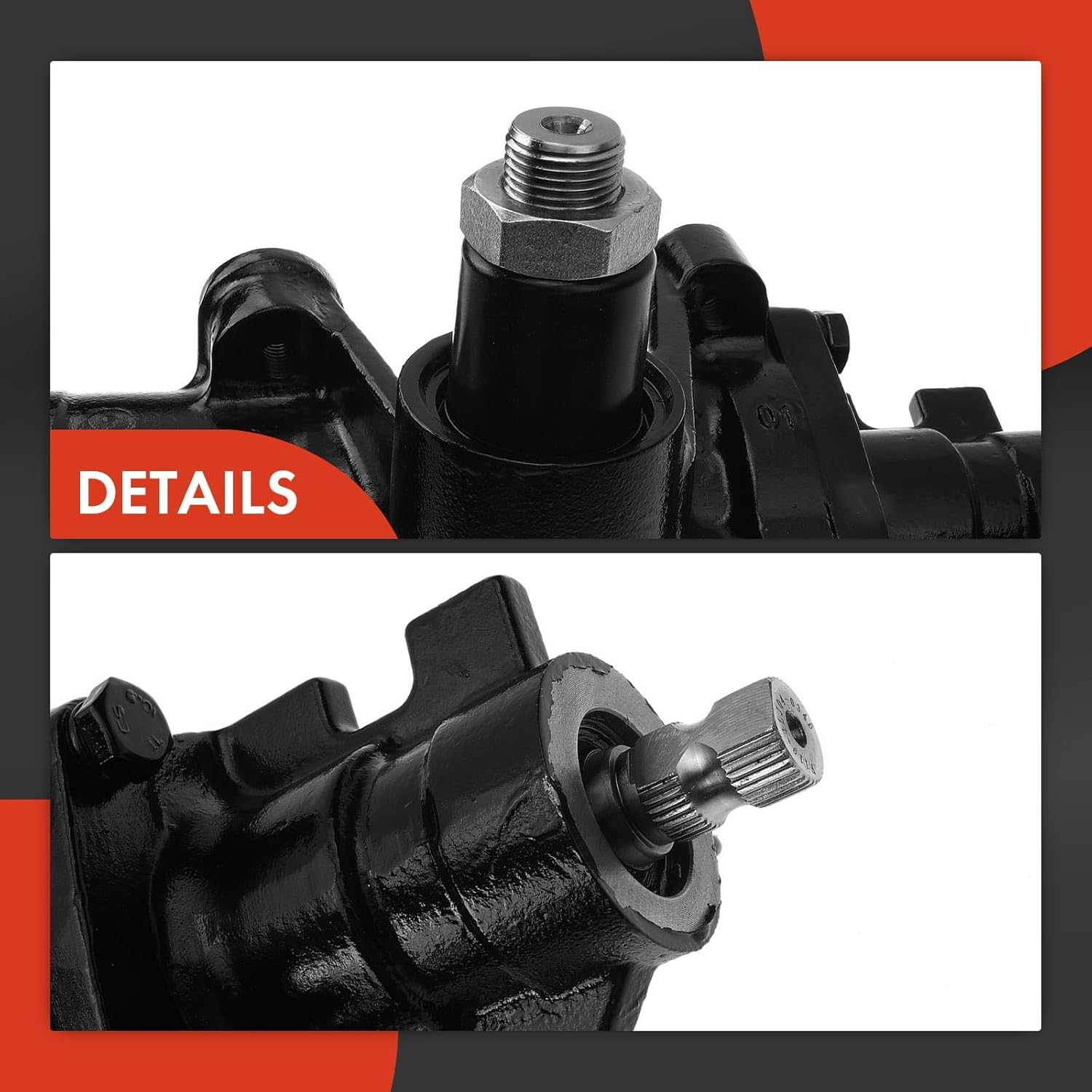 A-Premium Steering Gearbox Compatible with Ford F-250 F-350 F-450 F-550 Super Duty 1999-2004, Excursion 2000-2005, Power Steering Gear Box