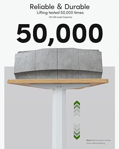 Miniatura 6 de FEZIBO Escritorio eléctrico de pie ajustable en altura, mesa de pie de 55 x 24 pulgadas, escritorio de oficina en casa con tablero de empalme,