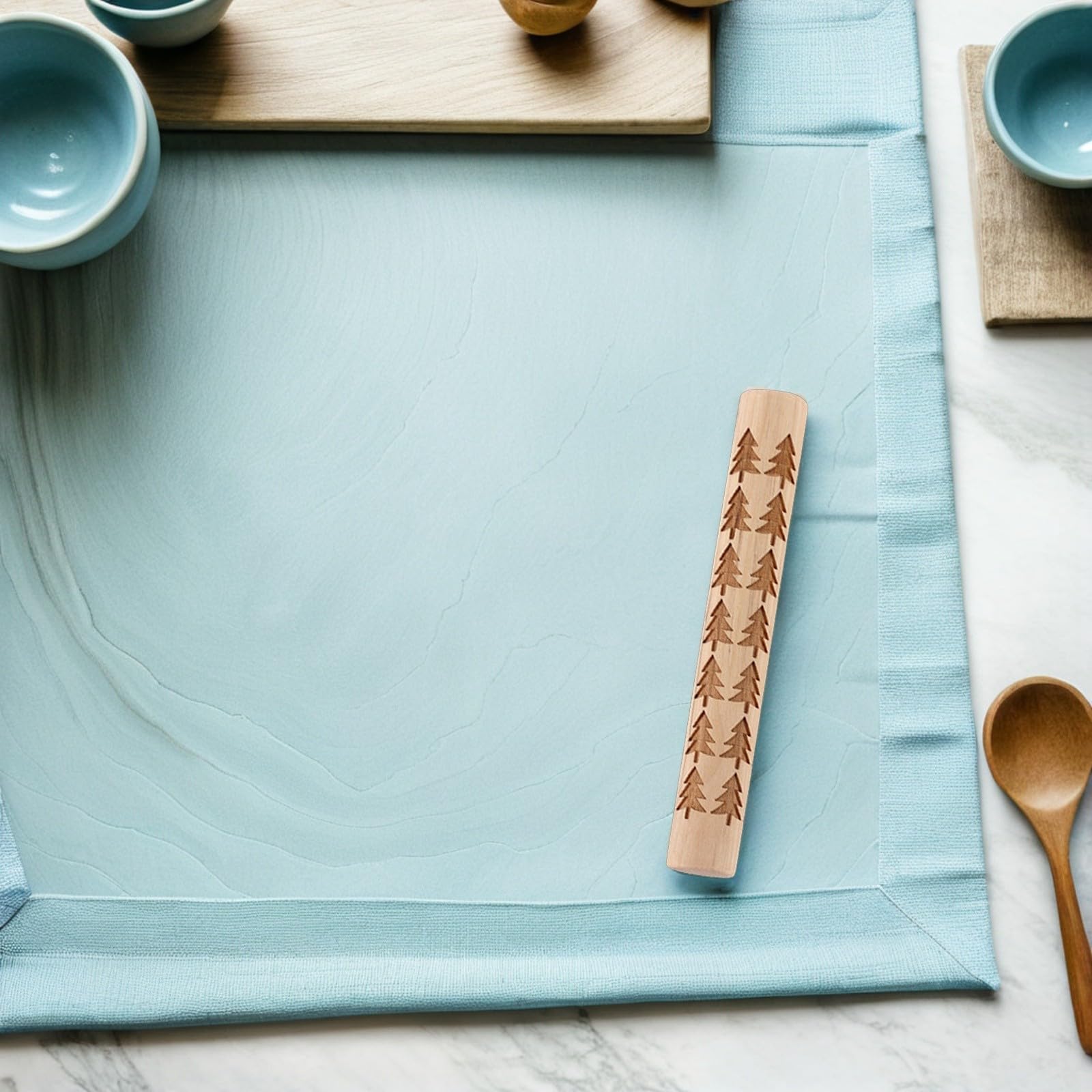 Kichvoe Set 10 Pezzi Rulli di Legno per Argilla Texture Varie, Strumenti Artigianali per Ceramica, per Modellare Argilla in attività DIY e Corsi Creativi