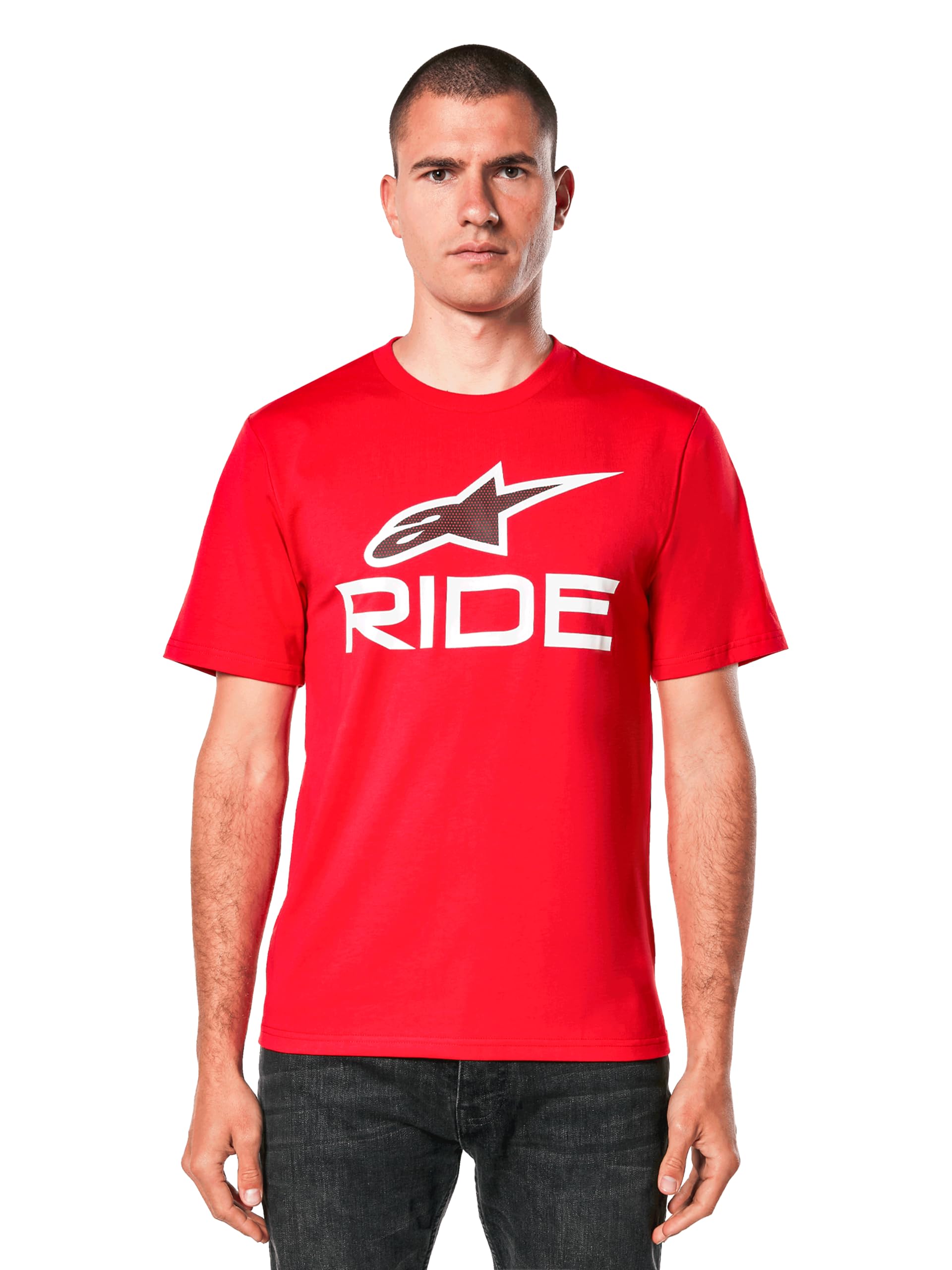 Alpinestars Ride Men's T-Shirt, Red/White/Black, L