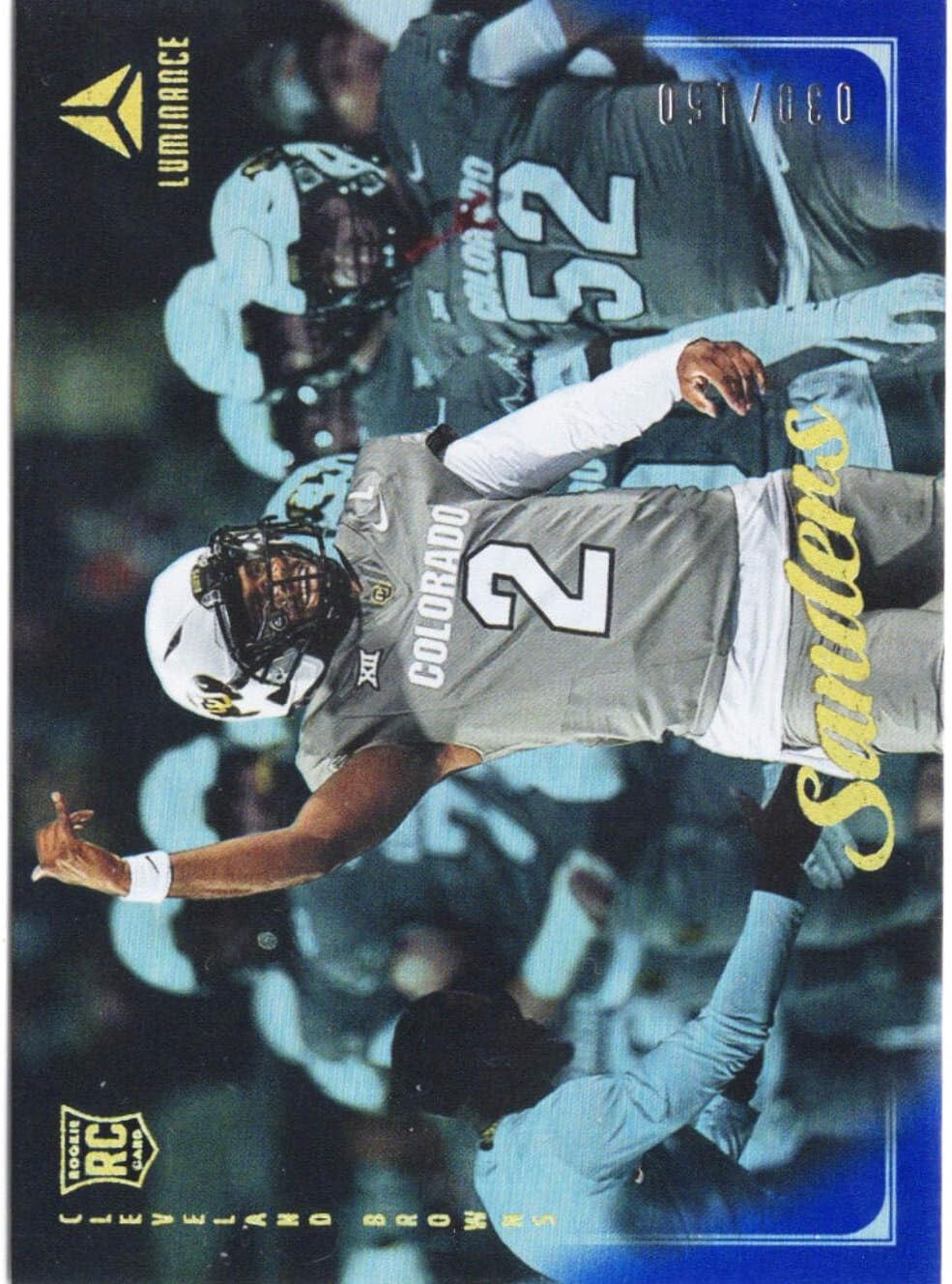 2025 Panini Luminance Shedeur Sanders #176 Blue /150 Rookie RC Football Card