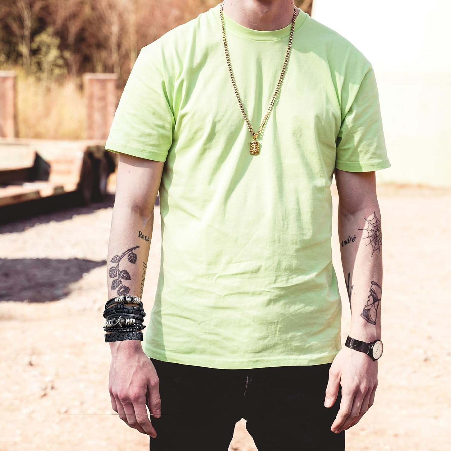 31Pcs Braided Leather Bracelets for Men Women Punk Wrap Cuff Bracelets Hemp Cords Wood Beads Ethnic Tribal Handmade Wrap Wristband Gothic Evil Eye Bracelets Set Adjustable Skull Skeleton Accessories - Image 2