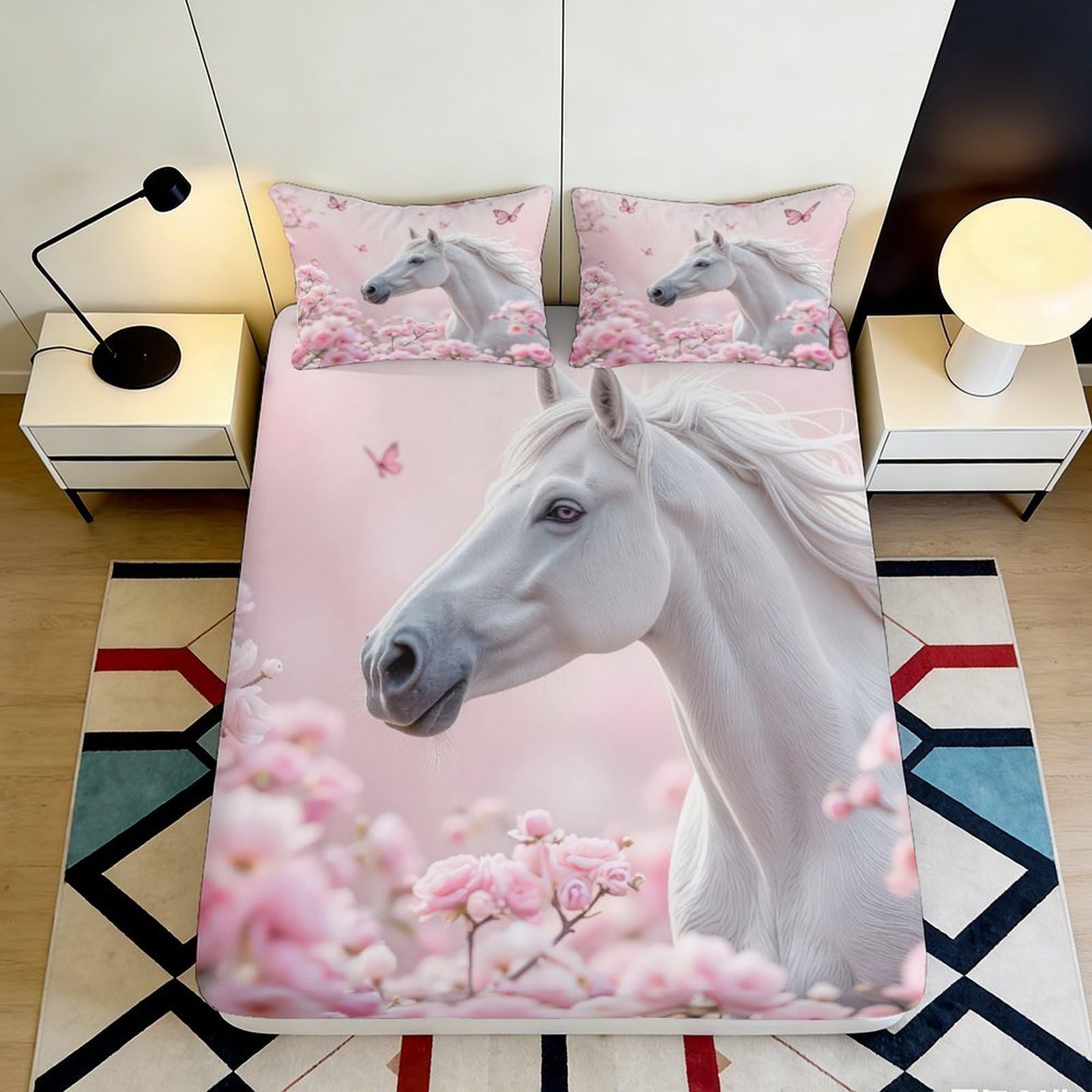 3D Printed Fitted Sheet Microfiber Bed Cover with Anti-Slip Design for Bedroom Protection and Easy Care in European Standard Sizes 90x200x25cm