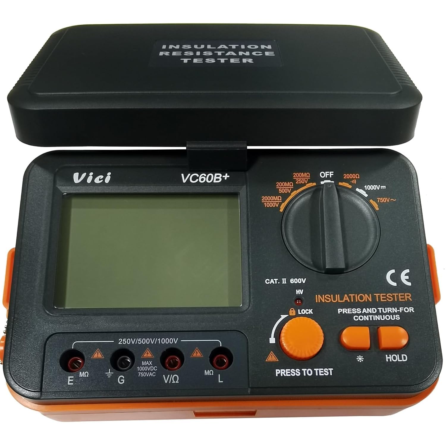 VC60B+ Digital Insulation Resistance Tester Megohm Meter — Amazon image 2
