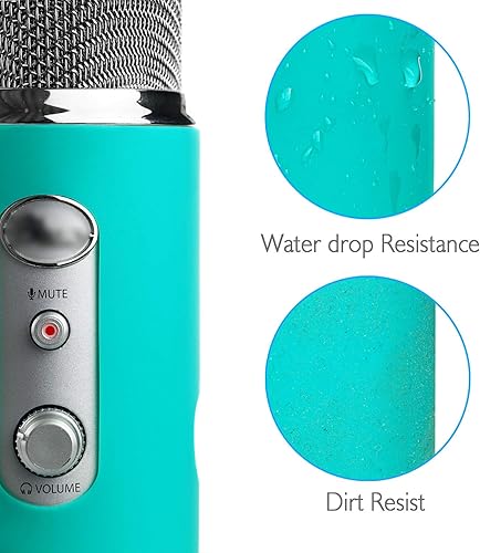Miniatura 3 de YOUSHARES Blue Yeti Protector - Funda de silicona de protección completa para micrófono Yeti y Yeti Pro (verde jade)