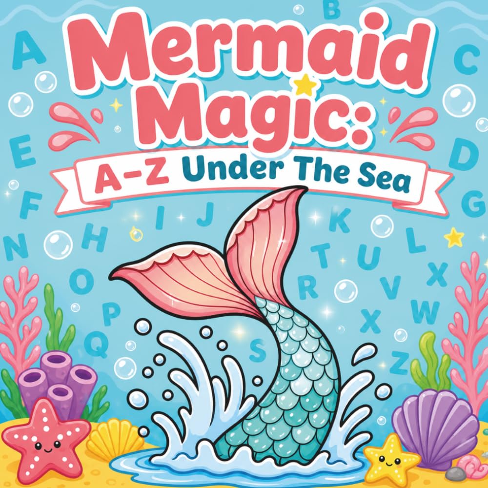 Mermaid Magic: A-Z Under The Sea: A Fun ABC Coloring Book for Toddlers | Learn Letters with Cute Mermaids, Sea Creatures & Underwater Adventures