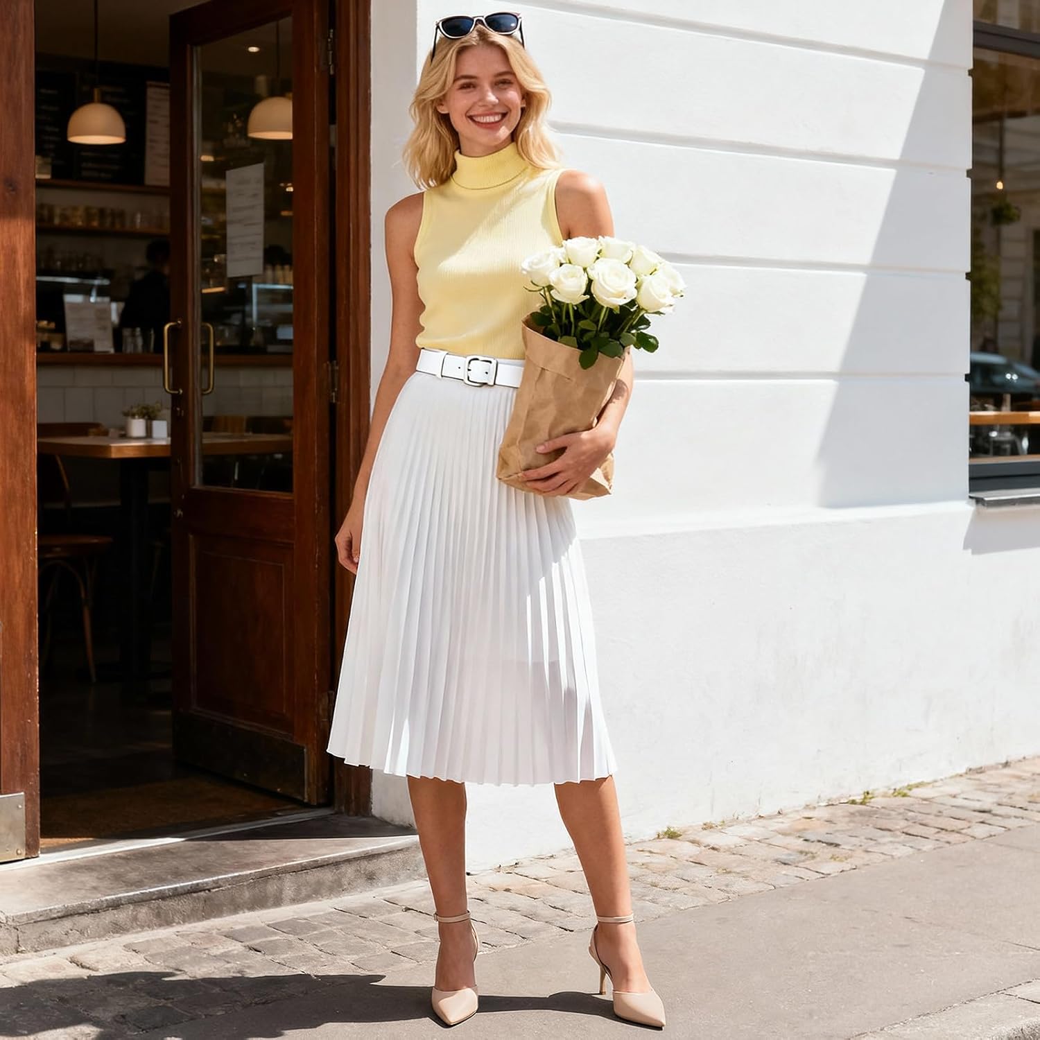 Athlefit Women's Closed Pointed Toe 3 Inch High Heels Ankle Strap Stiletto Heel Wedding Party Dress Pumps Shoes - Image 2